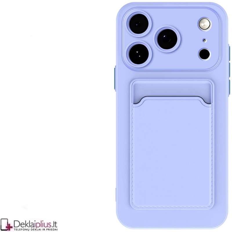 Guminis dėklas su kišenėle - šviesiai violetinis (Apple Iphone 17 Pro Max/18 Pro Max) Guminis dėklas su kišenėle - šviesiai violetinis (Apple Iphone 17 Pro Max/18 Pro Max)